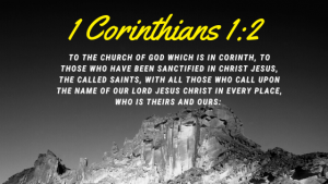 1 Corinthians 1:2 from bible reading